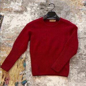 Cordings Classic Elegant Red Crew Neck Sweater